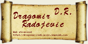 Dragomir Radojević vizit kartica